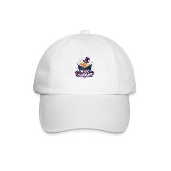 Magischer Bücherwurm - Baseballkappe - Weiß/Weiß - Vorne