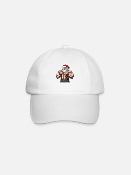 weihnachtsmann stark - Baseballkappe - Weiß/Weiß