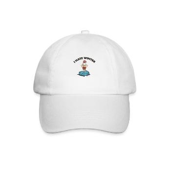 weihnachtsmann eisscholle winter - Baseballkappe - Weiß/Weiß - Vorne