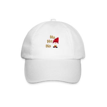 Ho ho ho with Santa - Baseballkappe - Weiß/Weiß - Vorne