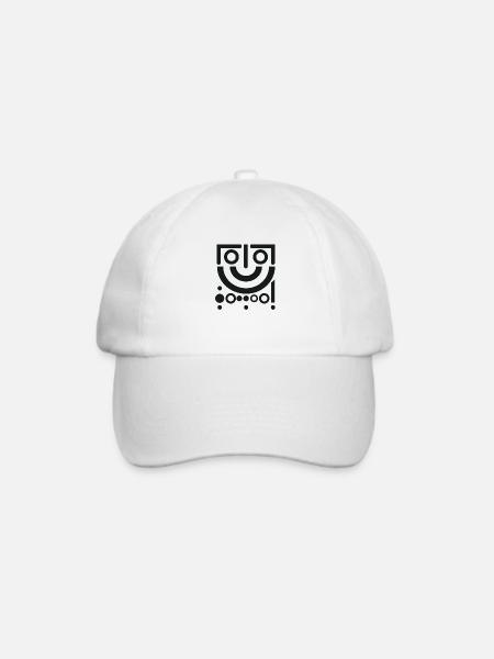 Design "Cheerful Twist" - Baseballkappe - Weiß/Weiß