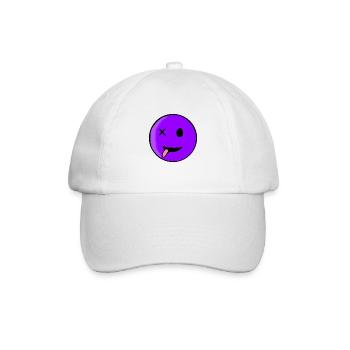Funny Smilie - Baseballkappe - Weiß/Weiß - Vorne