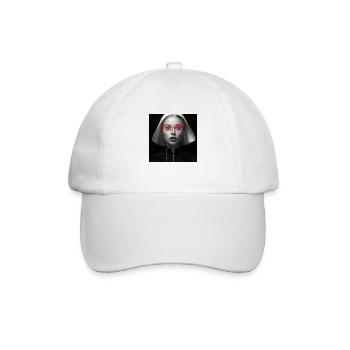 Techno Nun - Rave Design - Baseballkappe - Weiß/Weiß - Vorne