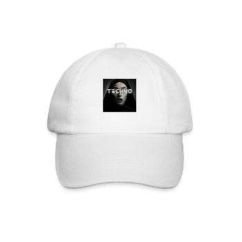 Surprised Techno Nun Design - Ready to Rave - Baseballkappe - Weiß/Weiß - Vorne