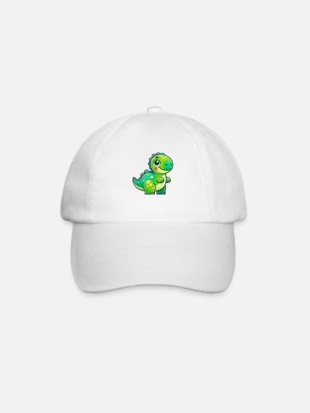 Dino Comic - Baseballkappe - Weiß/Weiß