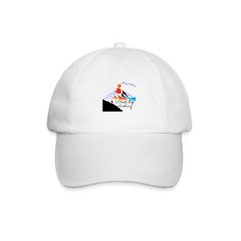 Nie aufhören zu klettern zip 2 - Baseballkappe - Weiß/Weiß - Vorne