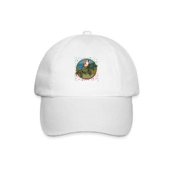 Bunter Vogel - Baseballkappe - Weiß/Weiß - Vorne