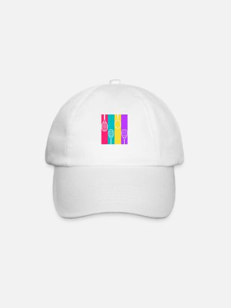 Retro Tennis - Tennis Geschenkidee - Baseballkappe - Weiß/Weiß