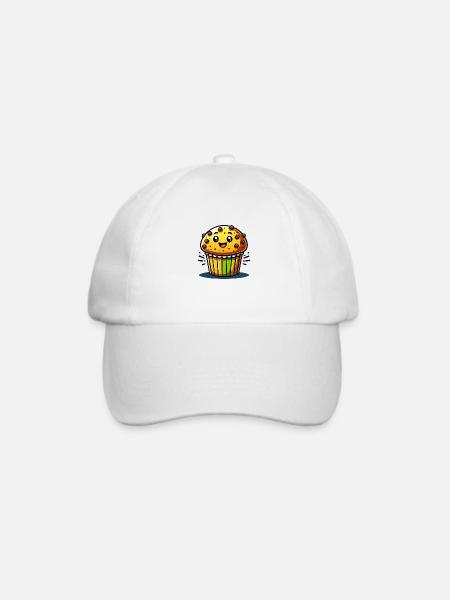 Muffin Comic - Baseballkappe - Weiß/Weiß