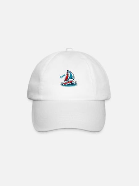 segelboot - Baseballkappe - Weiß/Weiß