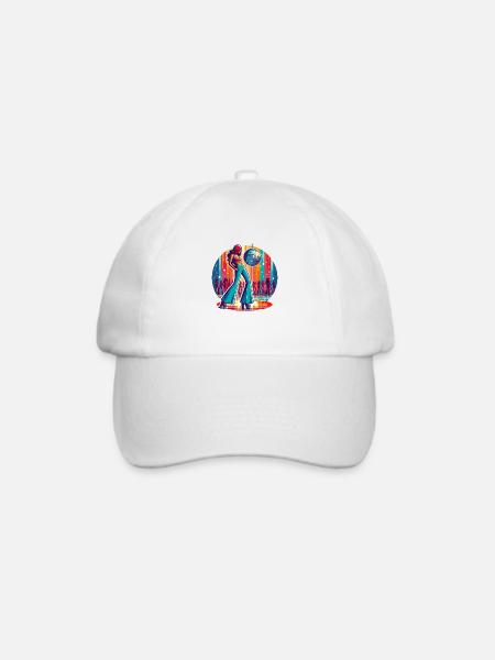 Disco-Fieber - Baseballkappe - Weiß/Weiß