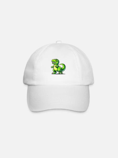 Dinosaurier T-Rex - Baseballkappe - Weiß/Weiß