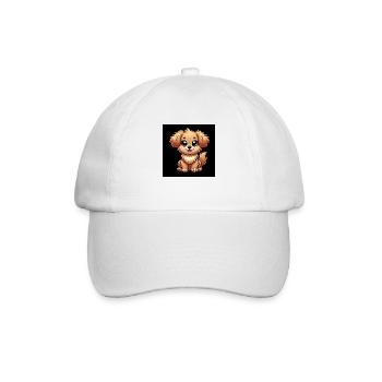 Niedlicher Hund - Baseballkappe - Weiß/Weiß - Vorne