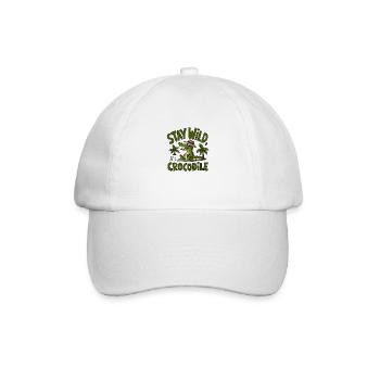 Wilder Kroko-Vibe - Baseballkappe - Weiß/Weiß - Vorne