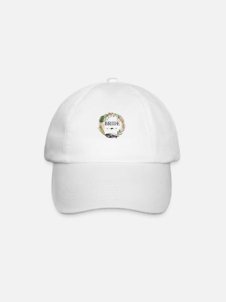 Trensenkranz Boho Blumen - Baseballkappe - Weiß/Weiß