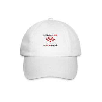 Herzschlag der Verbindung - Du bist wie mein WLAN - Baseballkappe - Weiß/Weiß - Vorne
