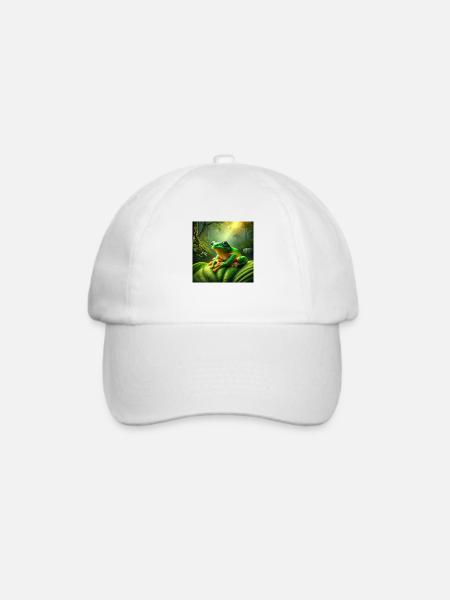 Kambo Frog - Baseballkappe - Weiß/Weiß