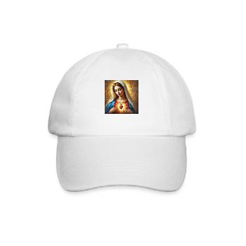 Stechpalme Maria Maria Madonna Mariana Jungfrau Maria Heilig - Baseballkappe - Weiß/Weiß - Vorne