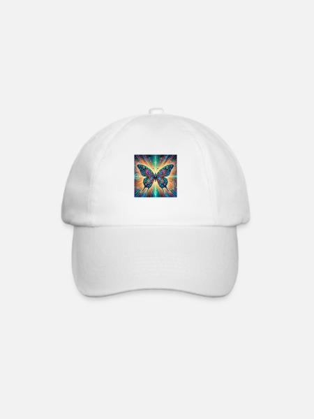 Krafttier Schmetterling - Baseballkappe - Weiß/Weiß