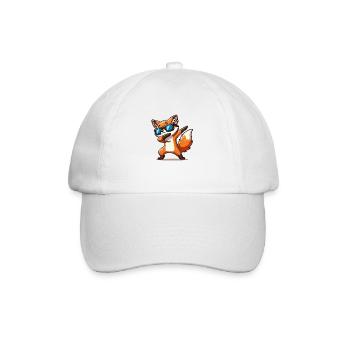 fuchs tier dabbing - Baseballkappe - Weiß/Weiß - Vorne