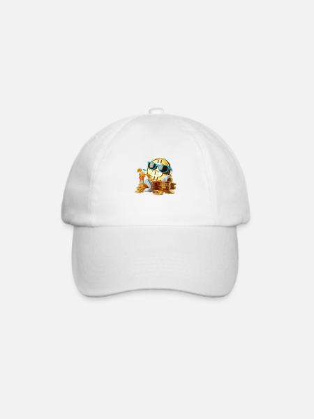 Abschreckender Bitcoin - Baseballkappe - Weiß/Weiß