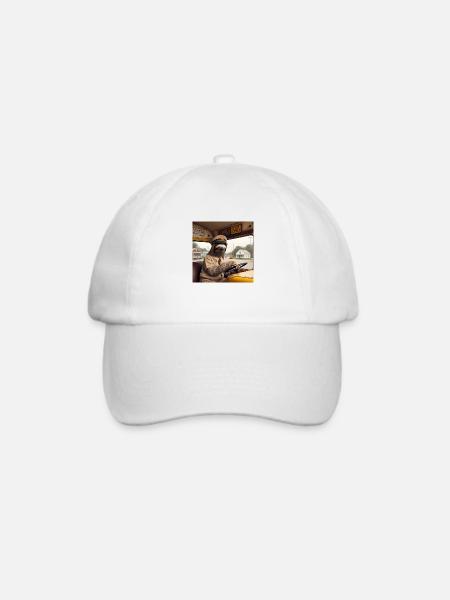 Faultier Schulbus Tramp - Baseballkappe - Weiß/Weiß