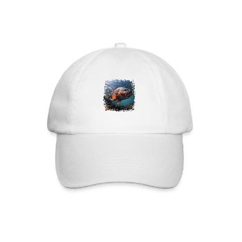 Ein kapitaler Barsch - Baseballkappe - Weiß/Weiß - Vorne