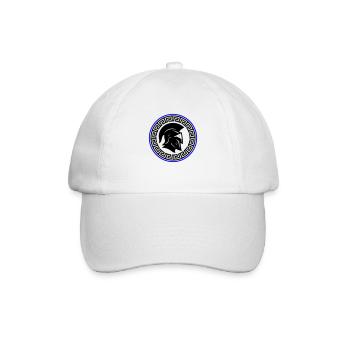 Spartaner Helm Symbol - Baseballkappe - Weiß/Weiß - Vorne