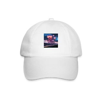 Leonardo Anime XL In a surreal lunar offbeat - Baseballkappe - Weiß/Weiß - Vorne