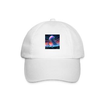 Leonardo Anime XL In a surreal lunar offbeat - Baseballkappe - Weiß/Weiß - Vorne