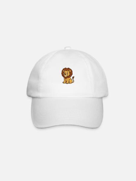 Süßer Löwe - Baseballkappe - Weiß/Weiß