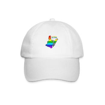 San Pedro, Regenbogen - Baseballkappe - Weiß/Weiß - Vorne