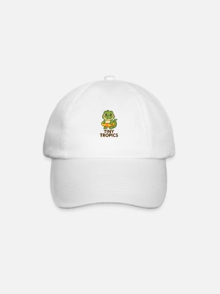 Tiny Tropics – Krokodil - Baseballkappe - Weiß/Weiß