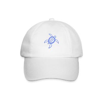 Schildkröte Schildkrötenpanzer Symbol Logo Cool - Baseballkappe - Weiß/Weiß - Vorne