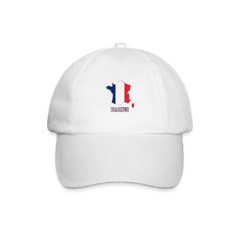Aufkleber Frankreich - Baseballkappe - Weiß/Weiß - Vorne