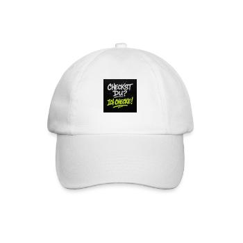 Checkst du? Ich checke! – Streetwear Graffiti - Baseballkappe - Weiß/Weiß - Vorne