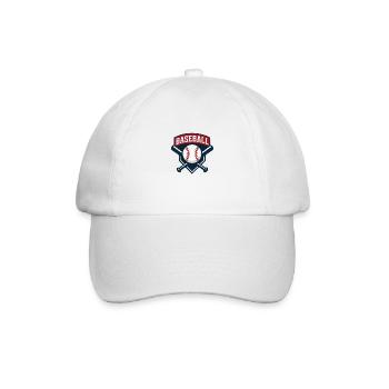 baseball logo - Baseballkappe - Weiß/Weiß - Vorne