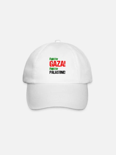 Fight for Palestine Geschenkidee Shirt Gaza - Baseballkappe - Weiß/Weiß