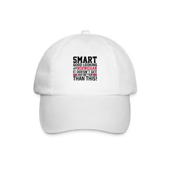 Smart good looking and Norwegian Geschenk - Baseballkappe - Weiß/Weiß - Vorne