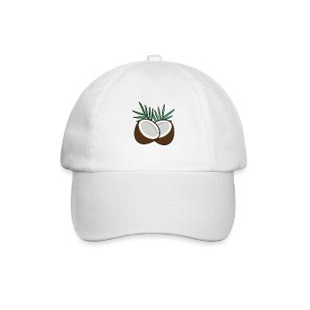 Kokosnuss - Baseballkappe - Weiß/Weiß - Vorne