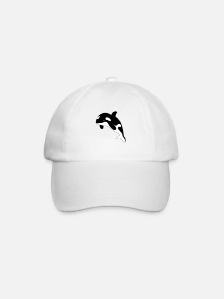 Orca / Schwertwal - Baseballkappe - Weiß/Weiß