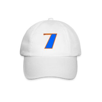 7. 7 JAHRE. 7. JAHRESTAG. GEBURTSTAG 7 JAHRE - Baseballkappe - Weiß/Weiß - Vorne