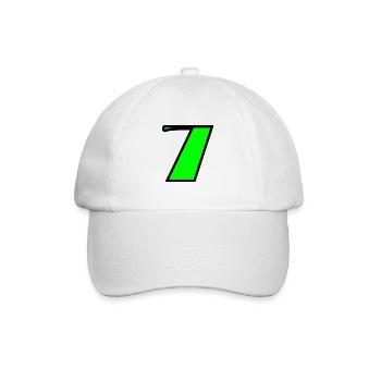 7. 7 JAHRE. 7. JAHRESTAG. GEBURTSTAG 7 JAHRE - Baseballkappe - Weiß/Weiß - Vorne