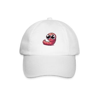 Kleiner Wurm - Baseballkappe - Weiß/Weiß - Vorne