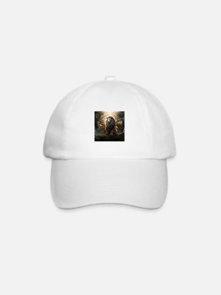 Gott Löwe - Baseballkappe - Weiß/Weiß