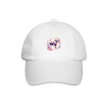 Lila muh muh - Baseballkappe - Weiß/Weiß - Vorne