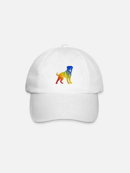 Rottweiler Hund - Baseballkappe - Weiß/Weiß