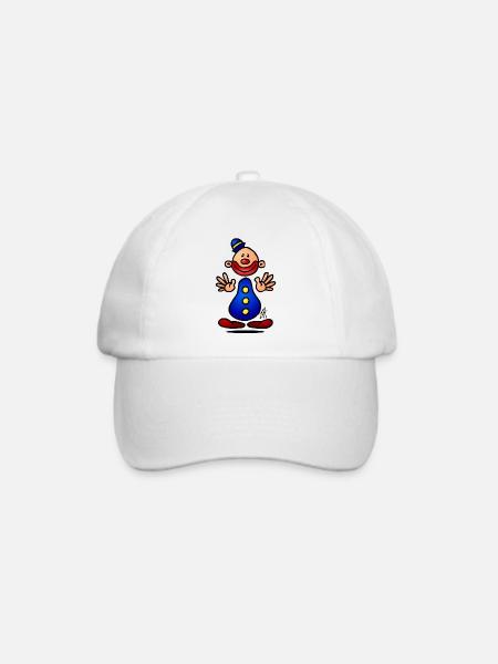 Clown - Baseballkappe - Weiß/Weiß