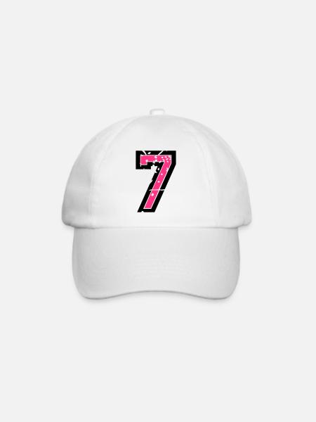 7 Vektor Used Look - Farbwechsel - Baseballkappe - Weiß/Weiß