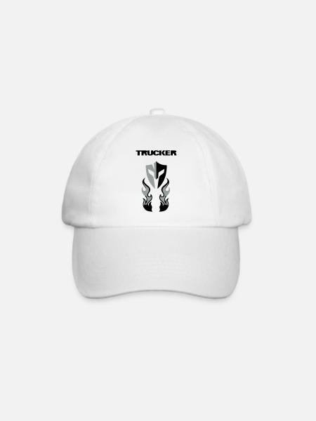 Trucker Brust - Baseballkappe - Weiß/Weiß